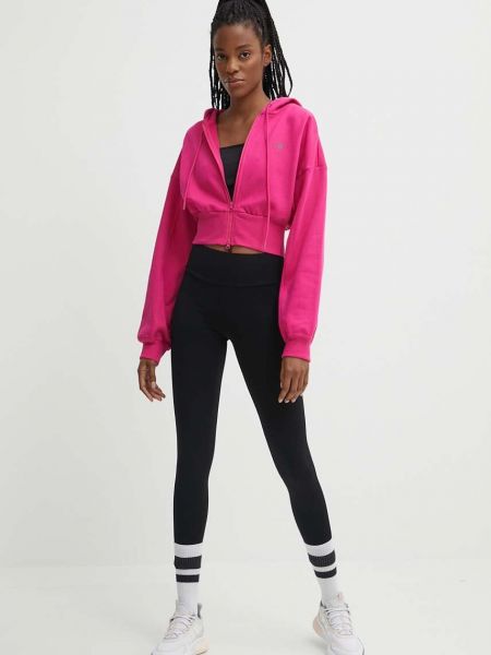 Hoodie s kapuljačom Adidas By Stella Mccartney ružičasta