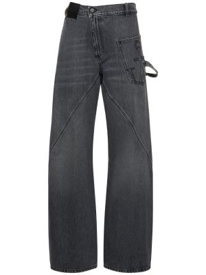 Siuvinėtos džinsai su kišenėmis Jw Anderson pilka