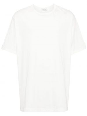 T-shirt en coton avec manches courtes Yohji Yamamoto blanc
