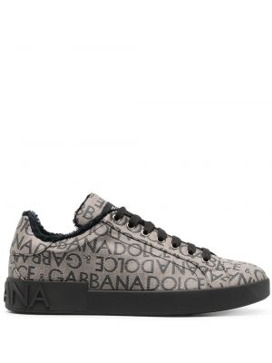 Sneakerși din jacard Dolce & Gabbana