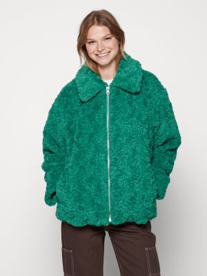 Зимнее пальто Monki зеленое