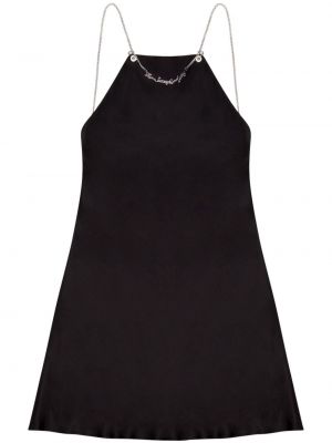 Сатенена мини рокля Diesel черно