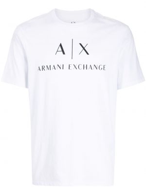 Camiseta con estampado Armani Exchange blanco