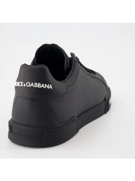 Zapatillas de cuero Dolce & Gabbana negro
