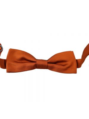 Jedwabny krawat Dolce And Gabbana pomarańczowy