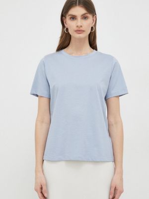 Памучна тениска Calvin Klein синьо