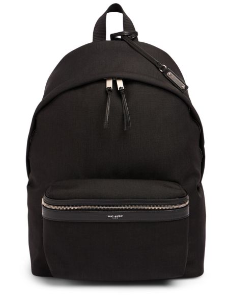 Mochila de nailon Saint Laurent negro