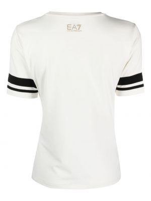 T-shirt mit print mit rundem ausschnitt Ea7 Emporio Armani weiß