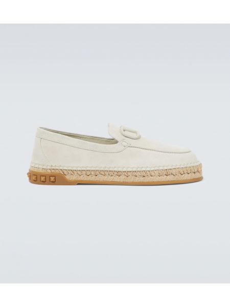 Wildleder espadrille Valentino Garavani weiß