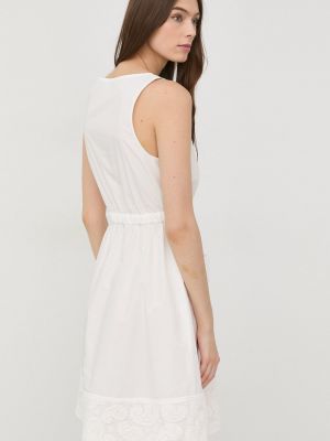 Bavlněné mini šaty The Kooples bílé