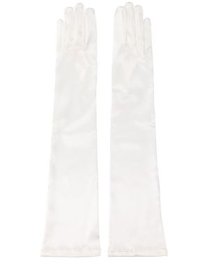 Сатенени ръкавици Vivienne Westwood бяло