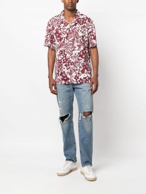 Koszula jeansowa bawełniana w kwiatki z nadrukiem Levi's
