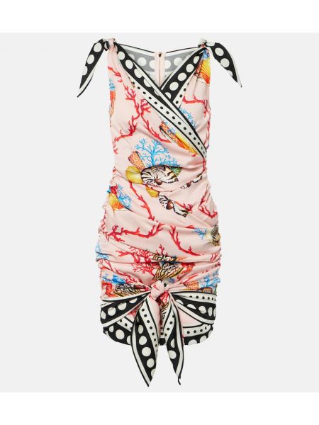 Svilena haljina s printom Dolce&gabbana