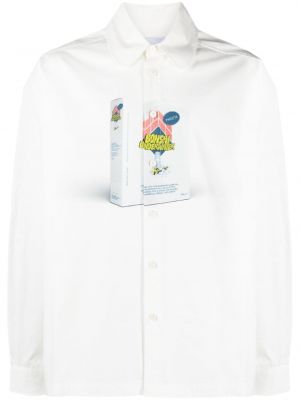 Camicia con stampa Bonsai bianco