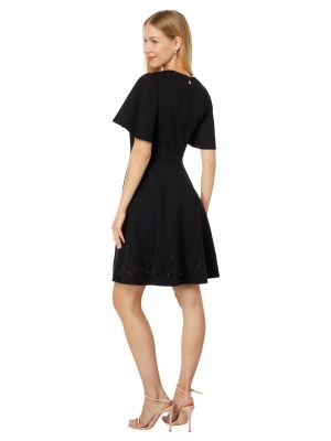 Платье с вышивкой Kate Spade New York черное