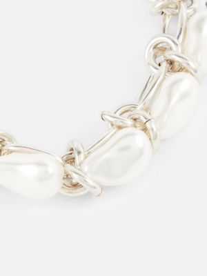 Obesek z perlami Isabel Marant srebrna