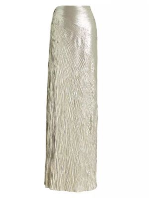Юбка макси из джерси цвета металлик Duvall Ralph Lauren Collection, quartz