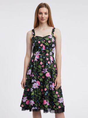 Sukienka w kwiatki Orsay czarna
