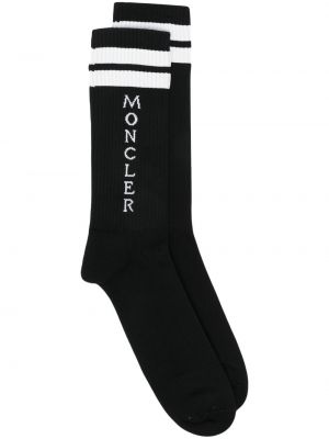 Чорапи с принт Moncler черно
