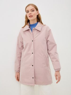 Утепленная демисезонная куртка край розовая