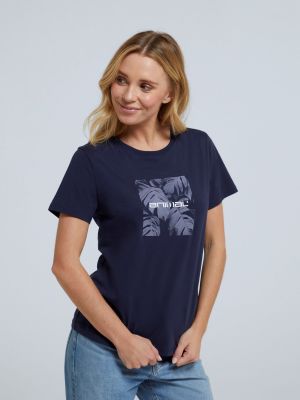 Хлопковая футболка с принтом Animal синяя