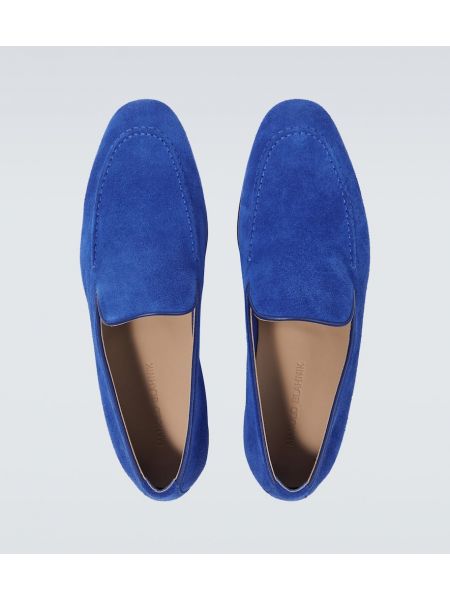 Süet mokasenler Manolo Blahnik mavi