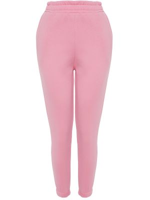 Pantaloni sport tricotate Trendyol roz