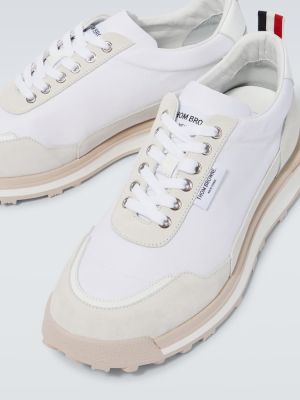 Δερμάτινα sneakers Thom Browne λευκό
