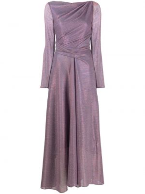 Robe de soirée plissé Talbot Runhof violet