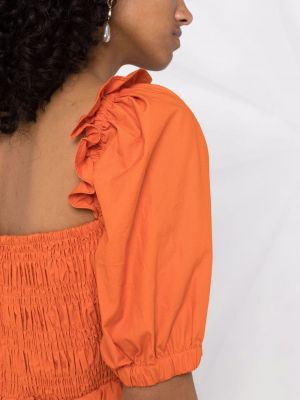 Mini šaty Self-portrait oranžové