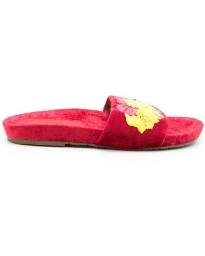 Chaussures de ville en velours Amir Slama rouge