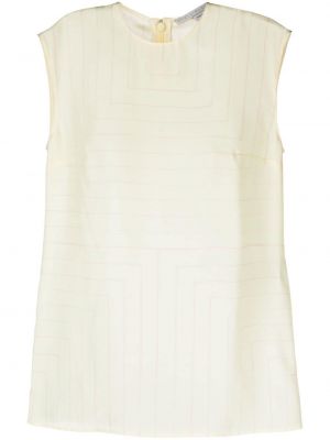 Ermeløs silke bluse Stella Mccartney gul