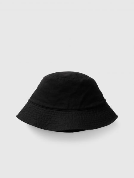 Lněný klobouk Gap černý