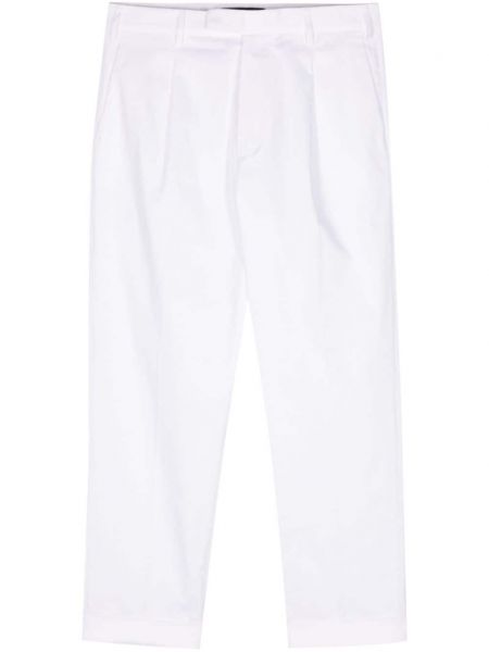 Pantaloni plisate Low Brand alb