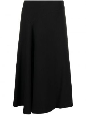 Asymetrická vlnená sukňa Etro čierna