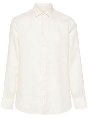 Λινό πουκάμισο Lardini λευκό