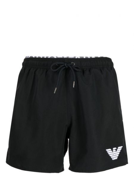 Shorts mit print Emporio Armani schwarz