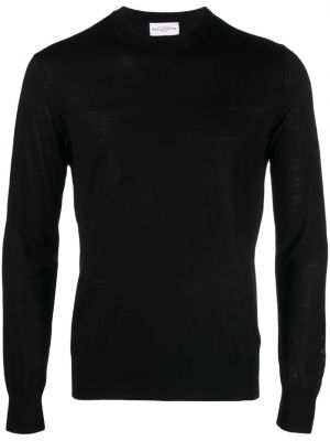 Vlněný svetr s kulatým výstřihem Ballantyne černý