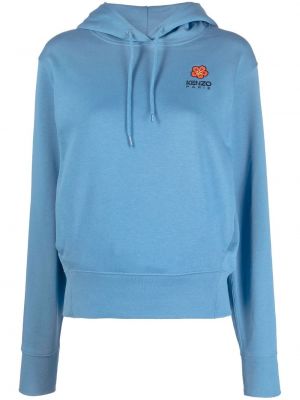Geblümt hoodie mit stickerei Kenzo blau
