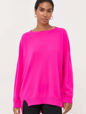 Gyapjú pulóver Liviana Conti rózsaszín