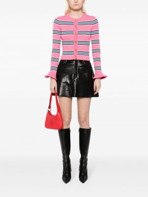 Cardigan à rayures en tricot Louis Vuitton Pre-owned rose