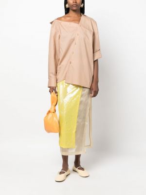 Asymmetrische hemd aus baumwoll A.w.a.k.e. Mode beige