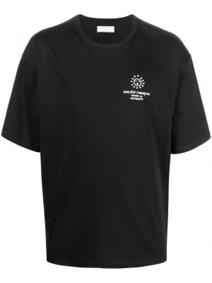 T-shirt aus baumwoll mit print Société Anonyme schwarz
