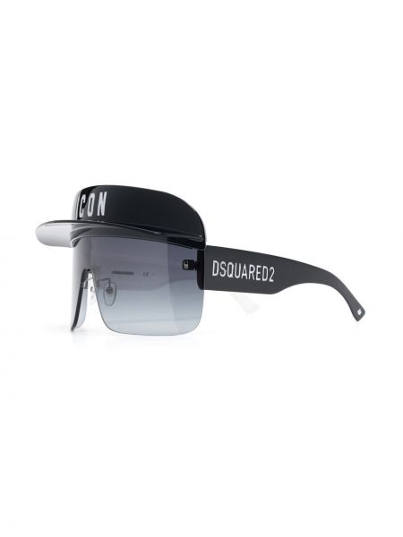 Raštuotos akiniai nuo saulės oversize Dsquared2 Eyewear juoda