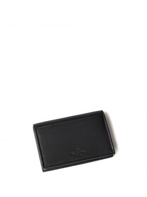 Kožená peněženka Valentino Garavani černá