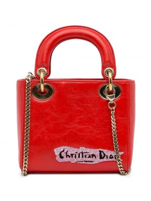 Taška s flitry Christian Dior Pre-owned červená