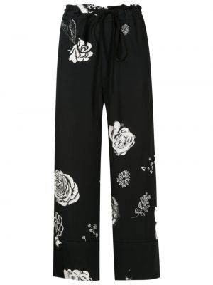 Pantaloni cu model floral cu imagine Gloria Coelho