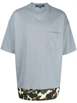 T-shirt aus baumwoll mit camouflage-print Comme Des Garçons Homme blau