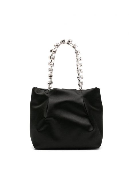 Satin taske Aquazzura sort