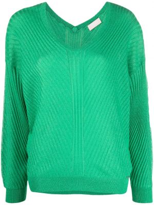 Пуловер с v-образно деколте Liu Jo зелено